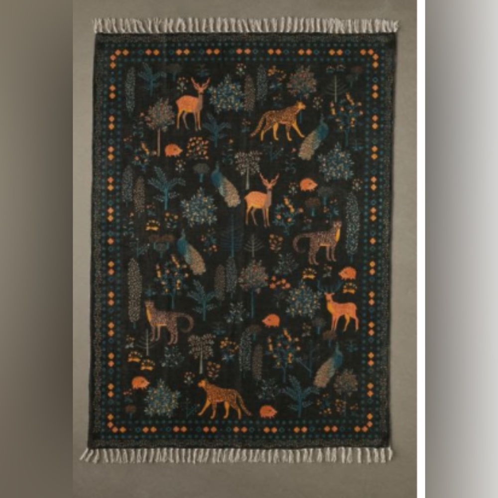 Urban Outfitters woodland creatures rug 2x3